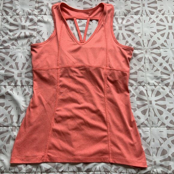 90 Degree Orange Women L Athletic Sporty Gym Run Built In Bra Racerback Tank Top - Picture 5 of 6